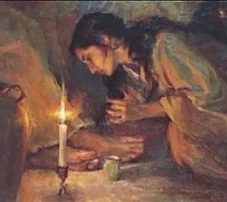 Anointing Jesus feet