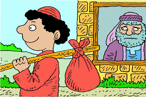 Prodigal son leaving